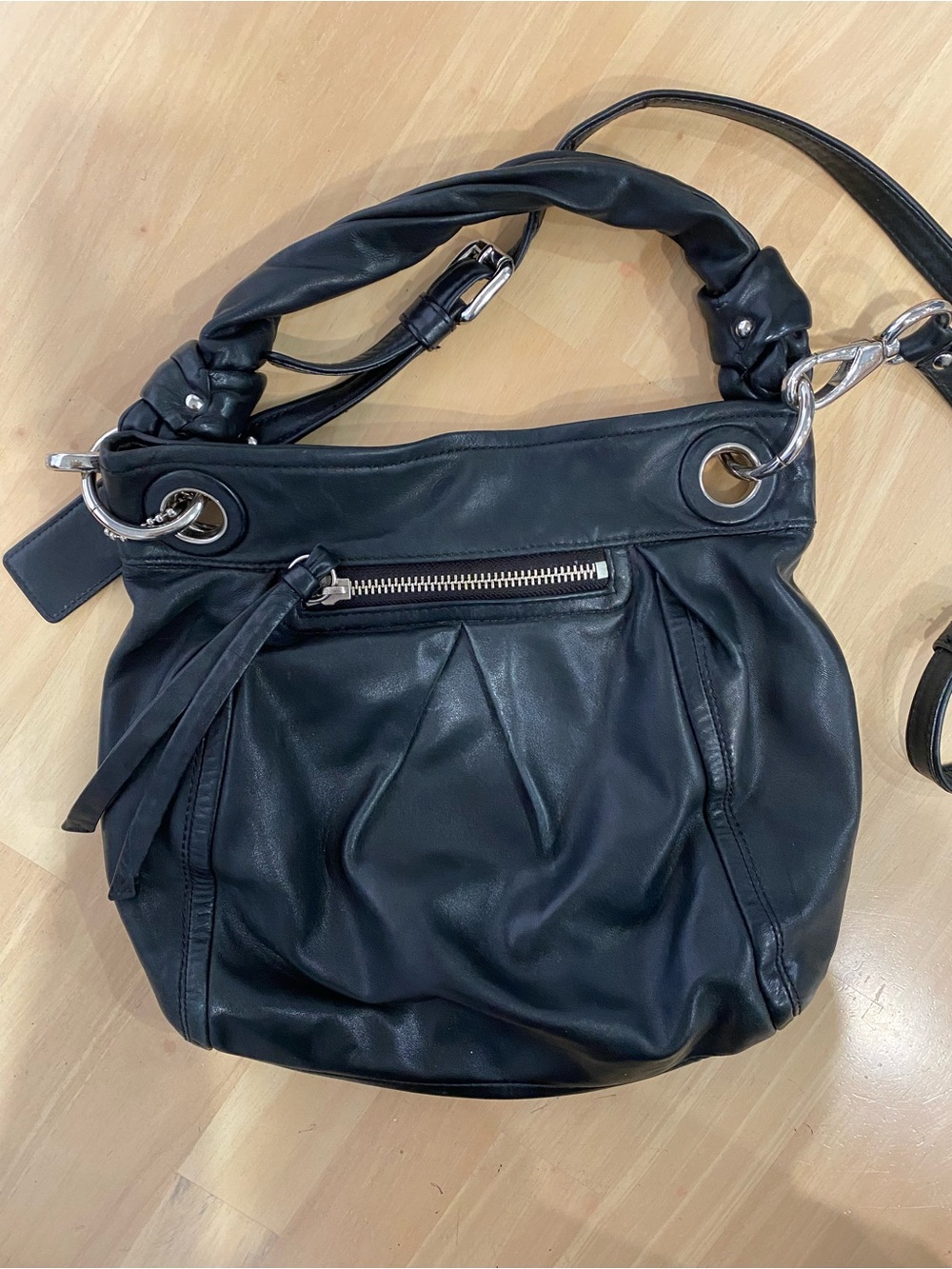 Coach Black Leather Crossbody/Shoulder Bag